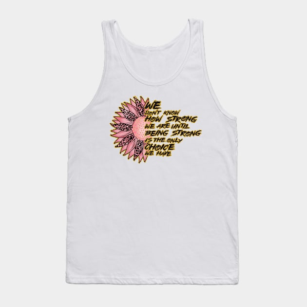 Breast Cancer Awareness Sunflower Tank Top by WMKDesign